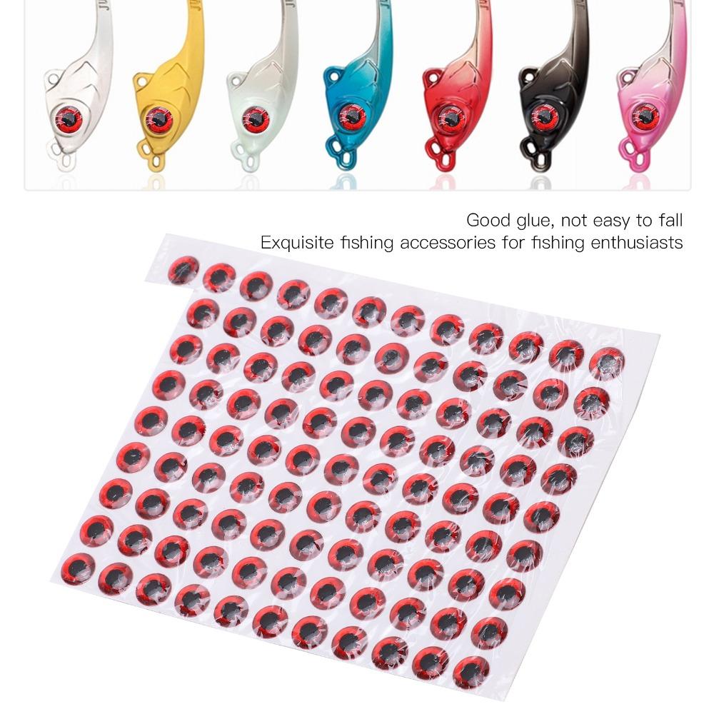 300PCS Self-Adhesive Fish Eyes Stickers 3D Holographic Artificial Fishing Eyes  Lure Making