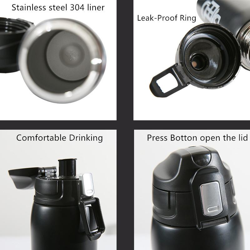 1000ml/750ml High Quality Stainless Steel Sport Vacuum Flask Portable Outdoor Climbing Thermal Bottle Coffee Tea Insulation Cup