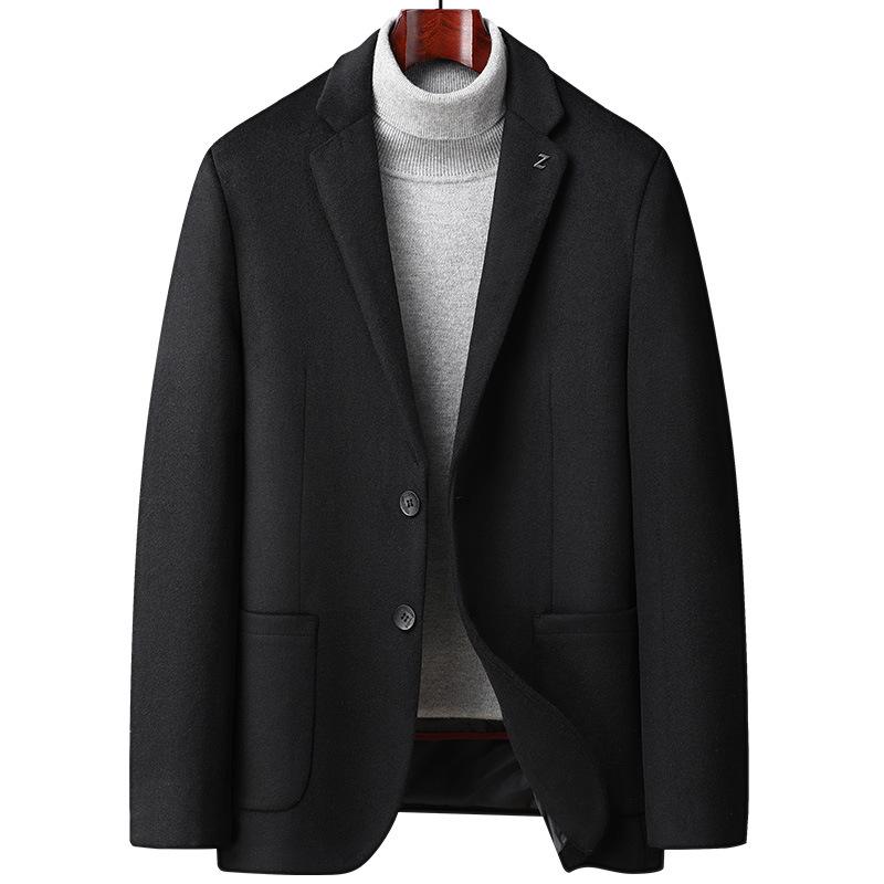 Autumn and Winter New Wool Suit for Men, Removable Down Lining, Woolen Casual Suit Jacket, Warm Suit for Men