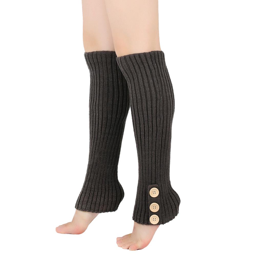 

Cozy Wool Knit Buttoned Boot Covers - Slouch Socks & Leg Warmers One Size