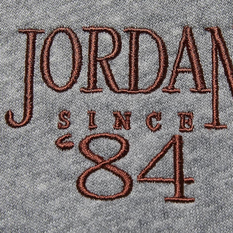 Jordan Letter Print Crew Neck Casual Long Sleeve Sweatshirt Women Tops Dark-Grey FN5438-063