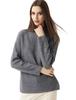 Solid Color Wool Sweater: Seven-Stitch, Long-Sleeve, Warm and Simple Autumn/Winter Commuting Base Layer.