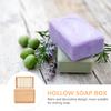 2pcs Wooden Soap Boxes Hollow Out Soap Dish Rustic Soap Holder Room Decoration for Bathroom Toilet Kitchen