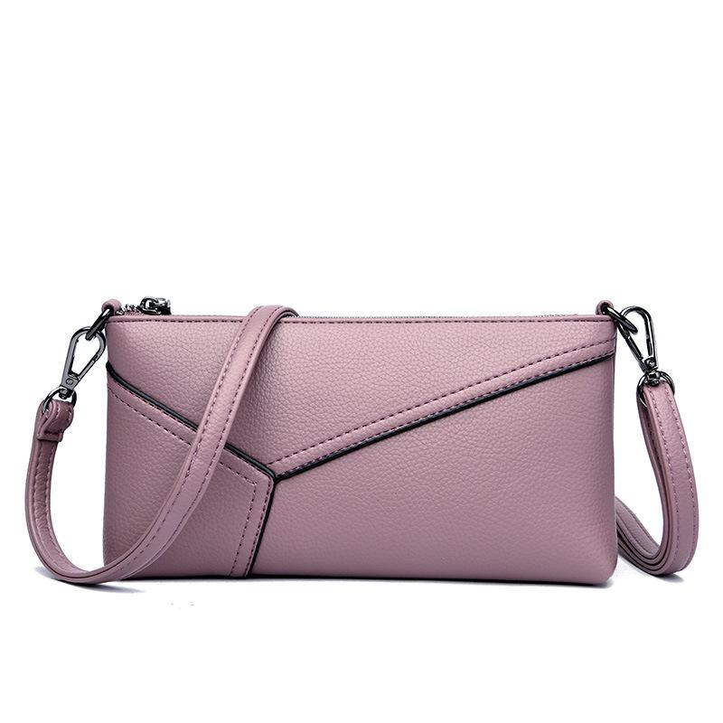 Women's Bag 2025 New Splicing Fashionable Middle-aged Mother's Mobile Phone Change Clutch Bag Simple and Versatile Messenger Bag