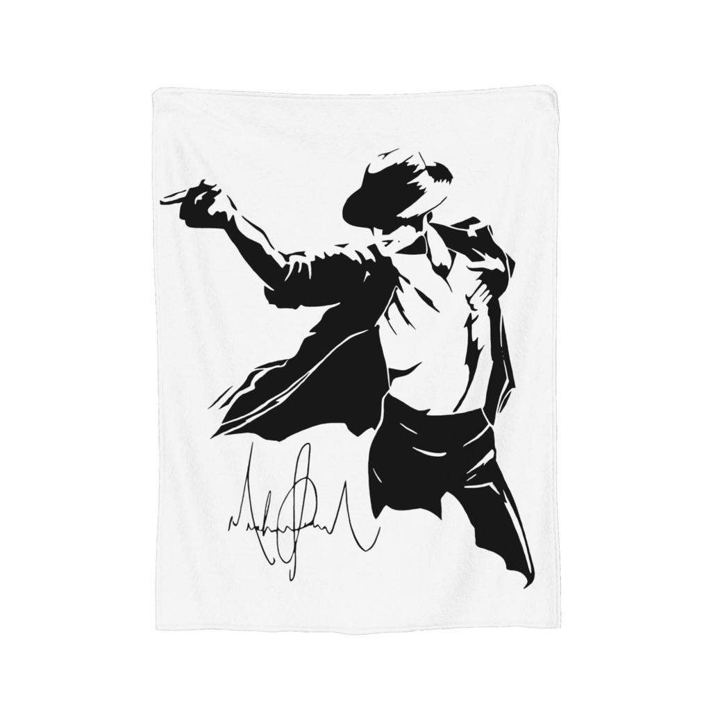 MJ Pop Rock Disco Blankets Coral Fleece Plush Summer Air Conditioning Portable Lightweight Throw Blankets for Bed Bedspread