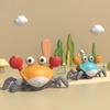 Musical Light Up Crabs Toy for Toddlers Encourages Crawling Walking Electric Obstacle Avoidance Crabs Kids Learning Toy