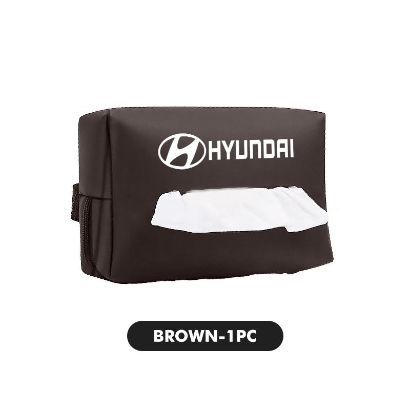 For Hyundai Car Styling Tissue Bag Armrest Box Paper Towel Interior Organizer Accessories i10 i20 i30 i40 ix20 ix35 ix55 Venue XX4