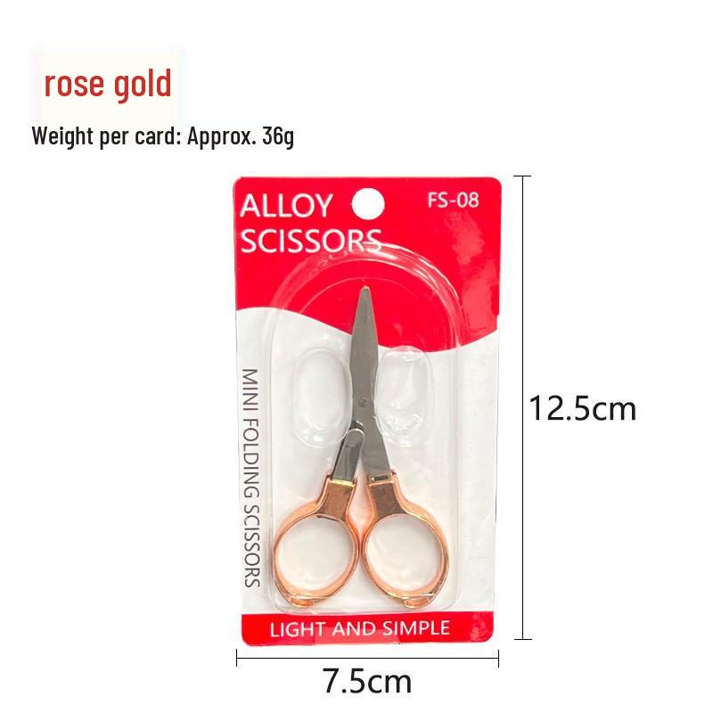 Multi-functional Folding Stainless Steel Scissors for DIY, Sewing, Paper Cutting, and Office Use