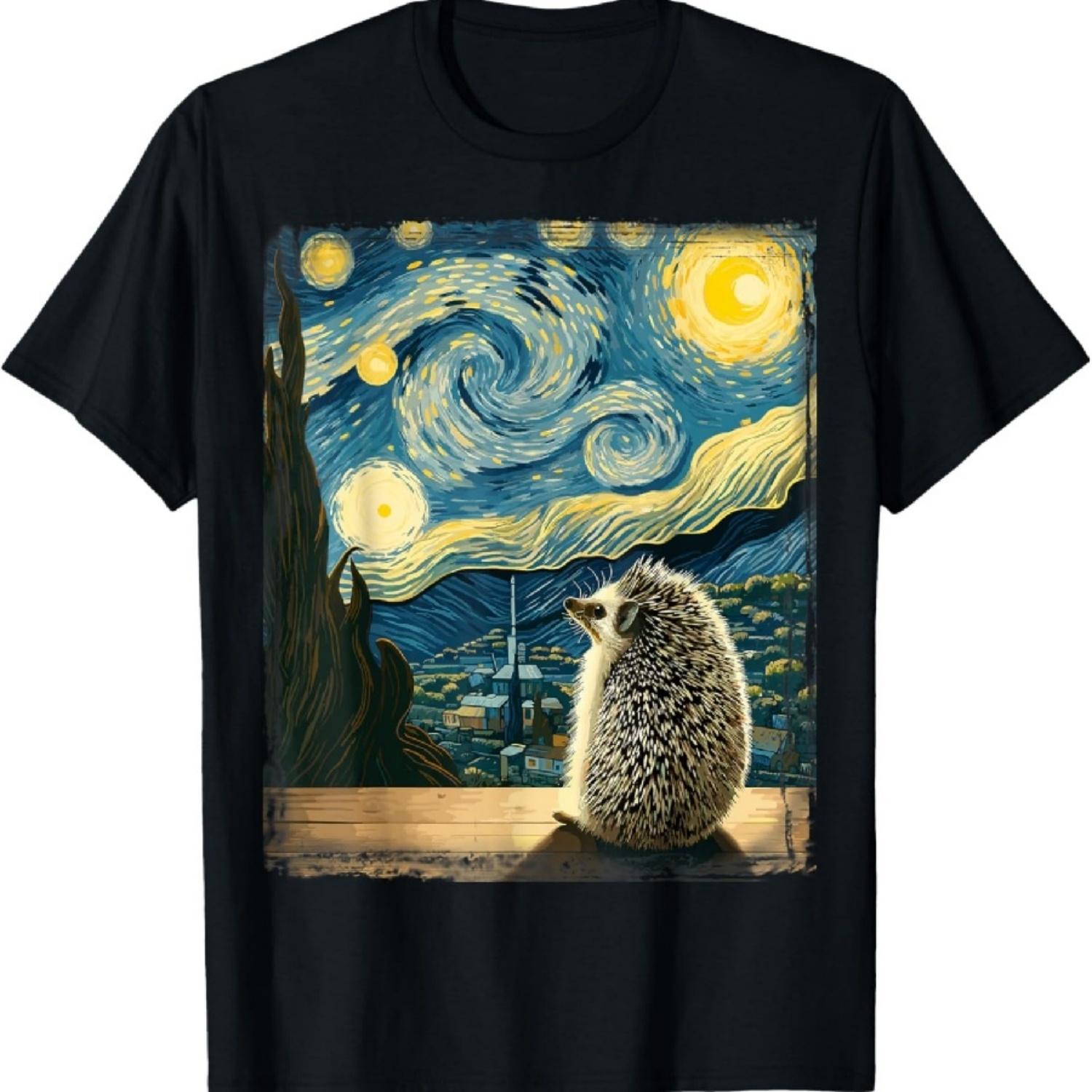 

Футболка з їжаком у стилі Ван Гога «Зоряна ніч» XXXXXL чорний