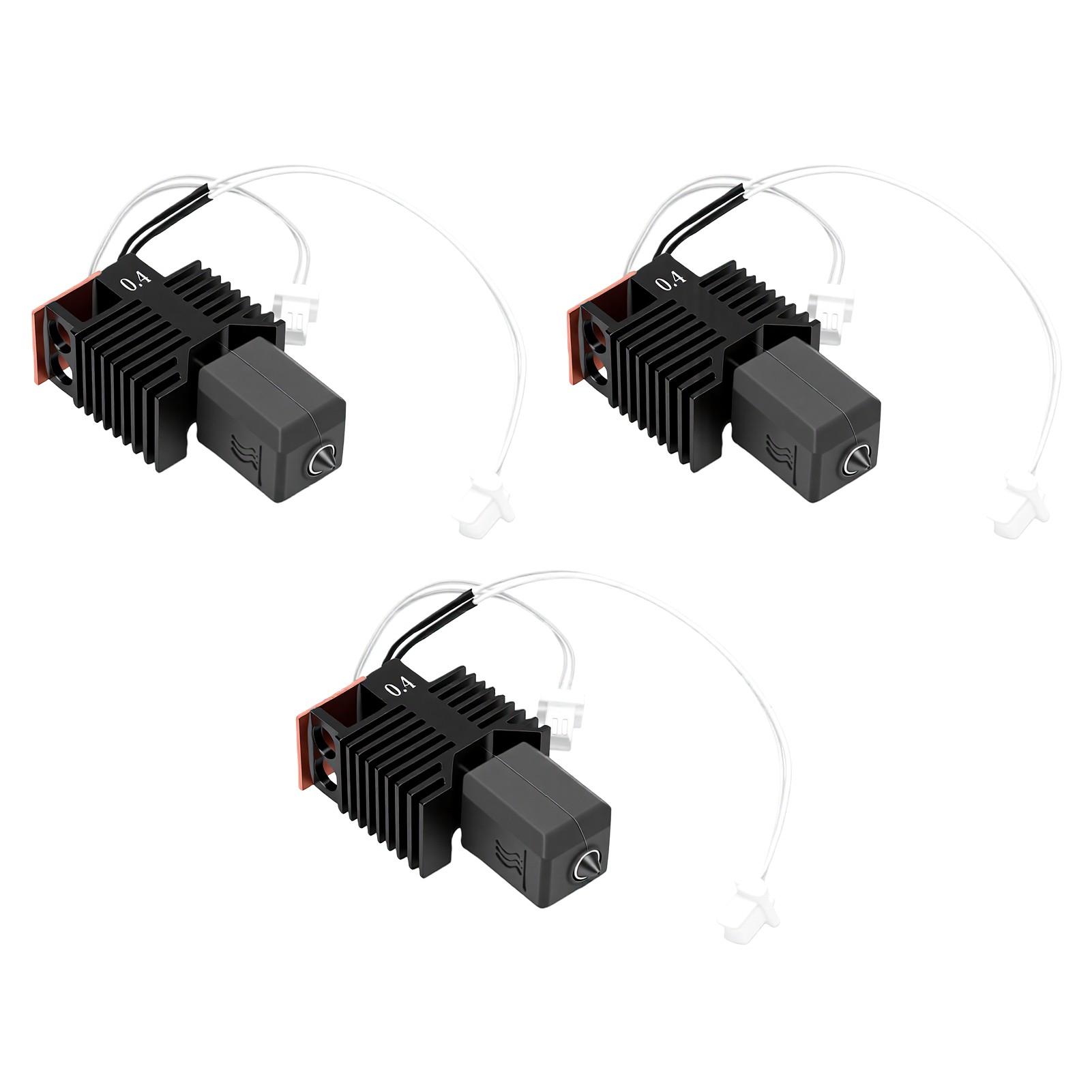 Kit Hotend de Remplacement 3 Pièces pour Imprimante 3D Snapmaker U1 Buse 0,4 mm Bloc de Chauffage Céramique 48W Hotend avec Silicone