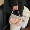 Niche Chain Texture Pop Underarm Baguette Bag Women's Bag 2025 New Spring High-end One-shoulder Crossbody Bag