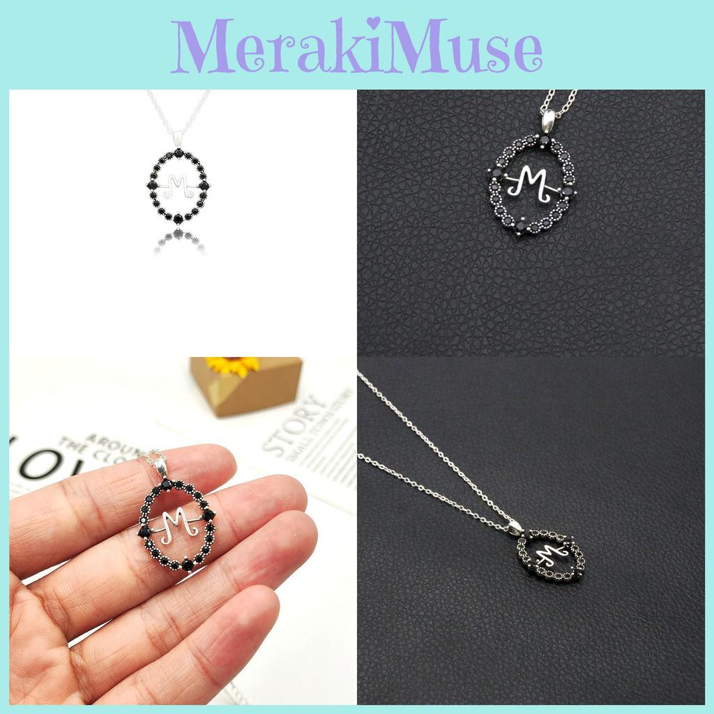 Family The Addams Letter M Necklace Jewelry Halloween Pendant Gifts