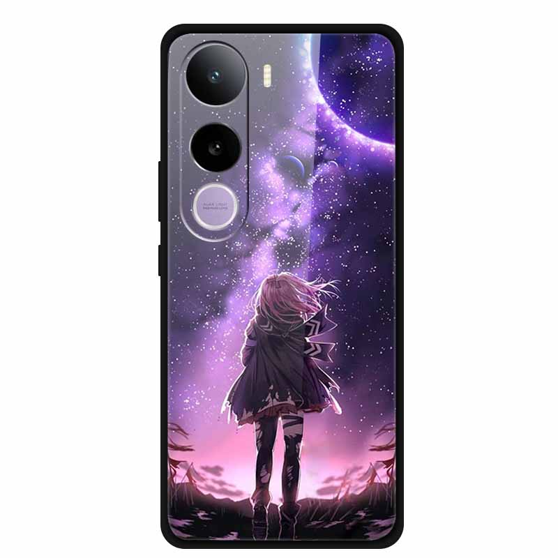 For Vivo Y400 5G Case Y 400 6.67" Animal Wolf Lion Tempered Glass Hard Back Cover For Vivo Y400 2025 Phone Cases Soft Bumper Bag