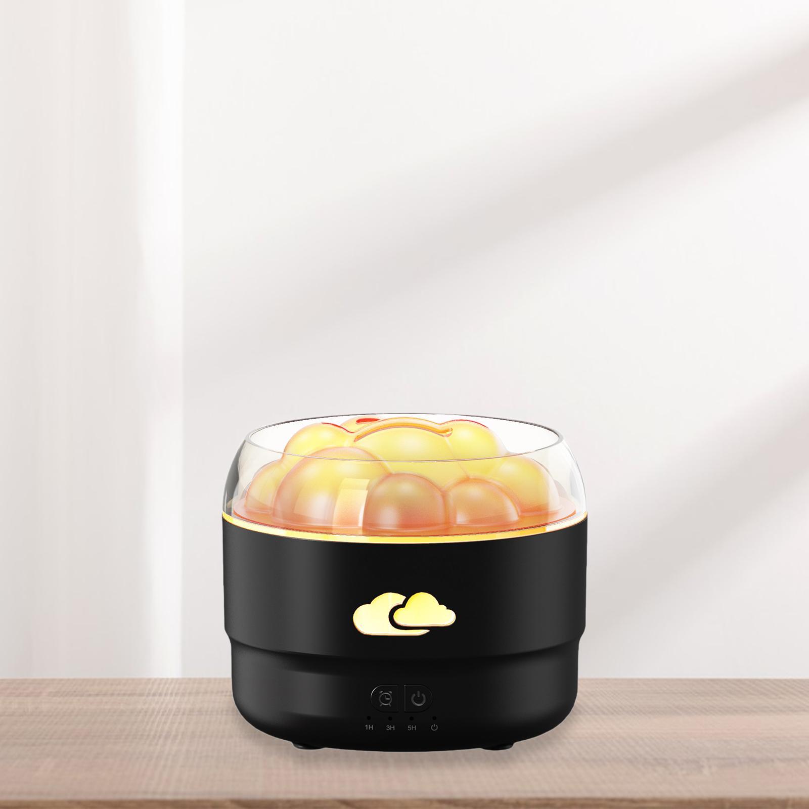 

Small Air Humidifier LED Night Lights Low Noise Home Fragrance Desk Humidifier for Fireplace Farmhouse Hotel Bedroom Living Room чорний