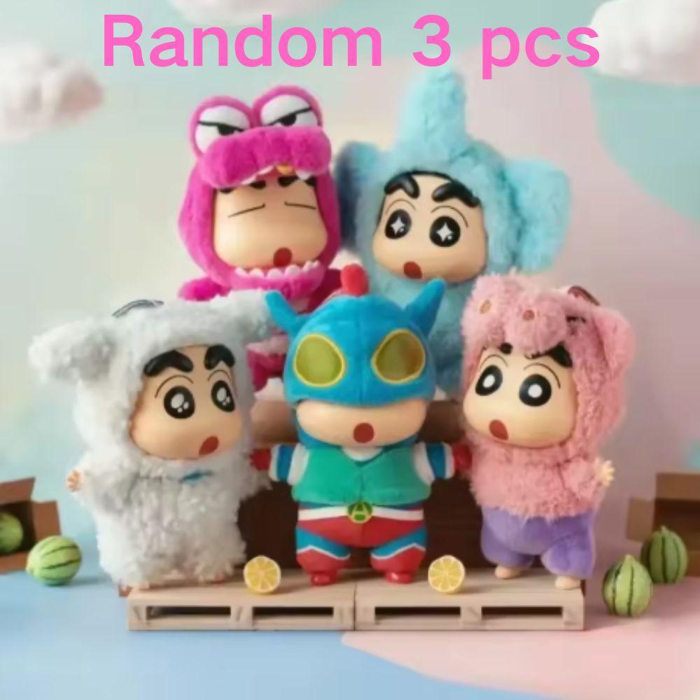 TOPTOY Neue Crayon Shin-chan Anziehparty Serie Vinylgesicht Plüsch Blind Box Niedlicher Anhänger Anime Figuren Puppe Überraschungsbox