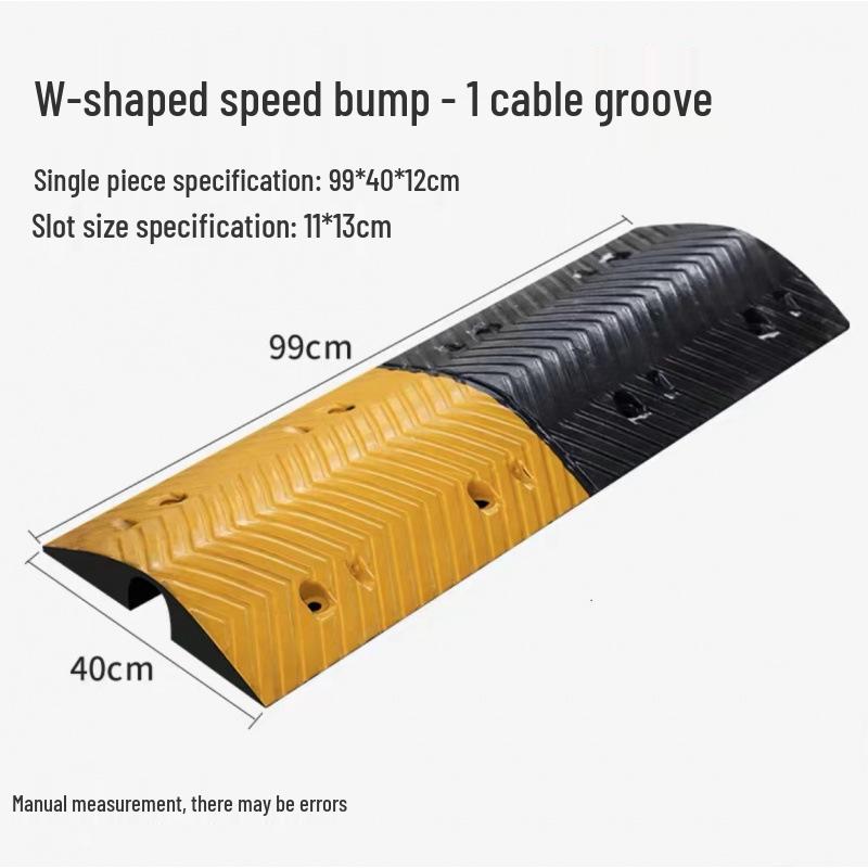 PVC Cable Trunking Rubber Speed Bump - Anti-Stepping, Pressure-Resistant Cover for Indoor/Outdoor Cable Protection and Crossing.