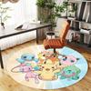 1pc Pokemon Characters Round Chair mat Area Rug - Non-Slip, Floor Mat for Office, Bedroom, home decor Christmas Gift p0811247
