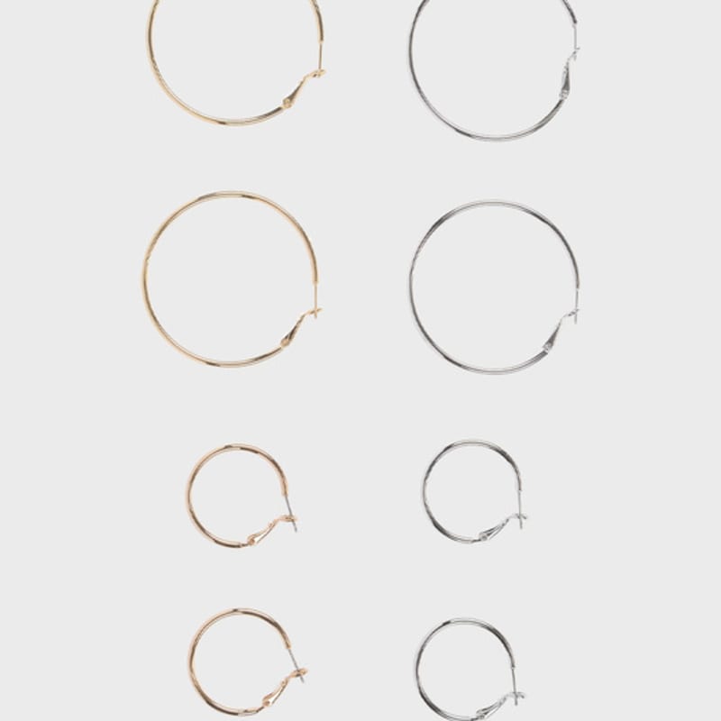 Eireve BASIC HOOP EARRING SET (4 SET)