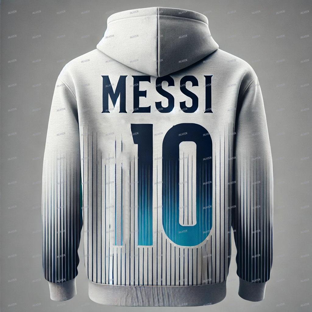 

Найновіша чоловіча толстовка з 3D-принтом, із зображенням футбольної суперзірки Мессі, модна, з особистістю, чоловіча повсякденна спортивна толстовка для вулиці 3XL