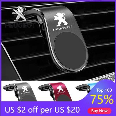 2026 Hot Car Sticker Peugeot Magnetic Car Phone Holder Screen Navigation Stand For Peugeot 208 3008 206 308 2008 207 107 508 607