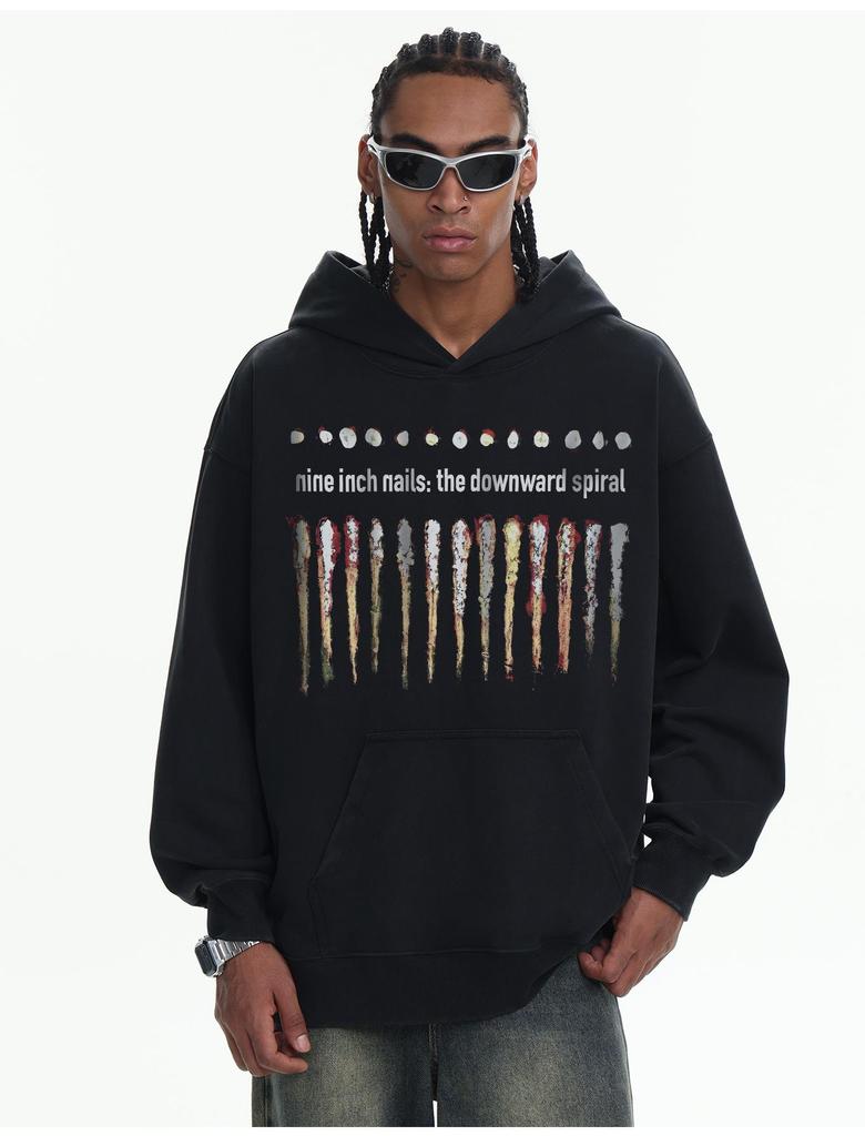 2025 Nine Inch Nails 3D Hooded Terry Knit Sweatshirt - Autumn/Winter Collection