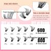 DIY Single Cluster False Eyelashes Set - 60D/80D Self-Grafting Lashes with Large Capacity