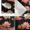Set Of 2 Elegant Lotus Flower Curtains Pink White Blossoms Golden Seed Pods Black Background Bedroom Decor Curtain Polyester Perfect For