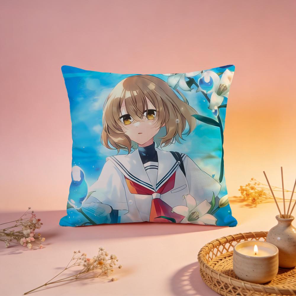 Fashion Wwatashi o Tabetai Hito de Nashiing Cushion Cover Comfortable Durable Pillow Cover MultiScene for Home Office Car Sofa
