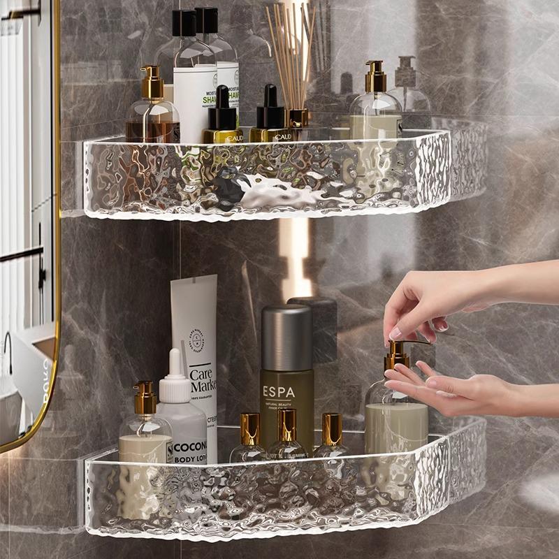 Punch-Free Triangle Wall-Mounted Bathroom Storage Shelf