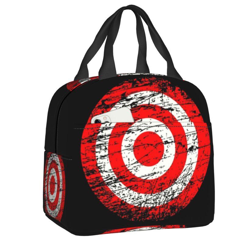 Dartscheibe Isolierte Lunchtaschen für Damen Pfeil Bogenschießen Ziel Dartscheibe Tragbarer Kühler Thermische Lebensmittel-Lunchbox Schule