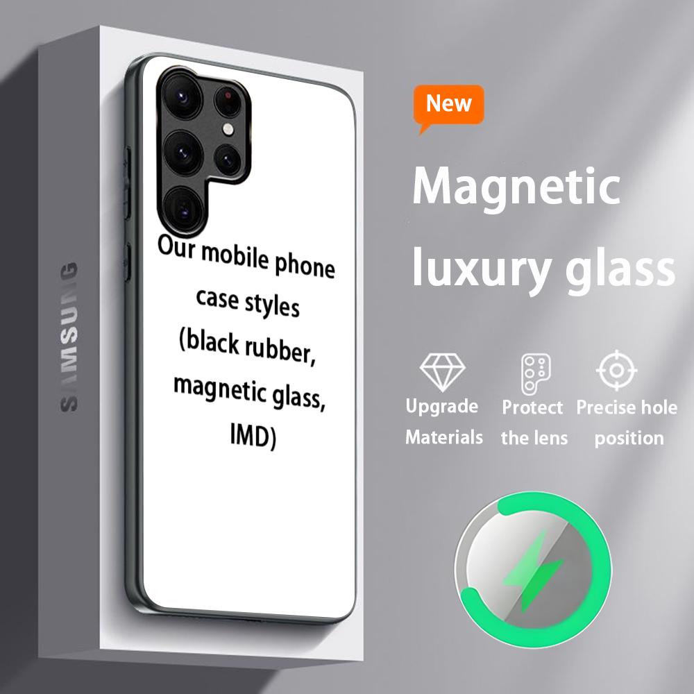Customized DIY Phone Case For Samsung S25 S24 S23 S22 S21 S20 Plus Ultra Note20 Glass Magnetic Case