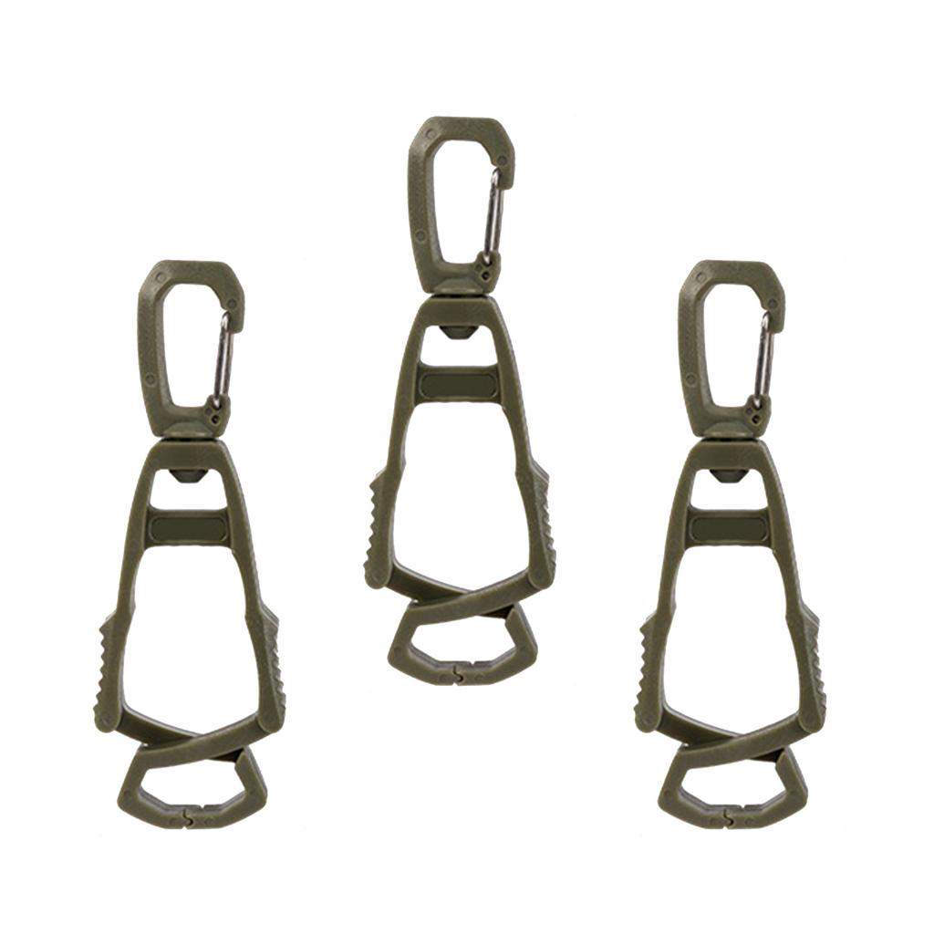 3Pieces Glove Clamp Carabiner Clip for Tool Bags Towel Hooks Nonslip Belt Attachment for Construction Outdoor Activity