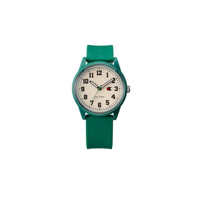 Champion Solar Analog Waterproof Watch with Urethane Green R05A-502VK Band,