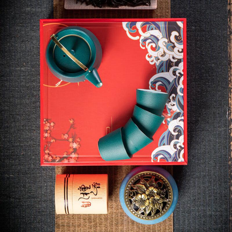 Chaxun Chinese Ceramic Tea Set Gift Box