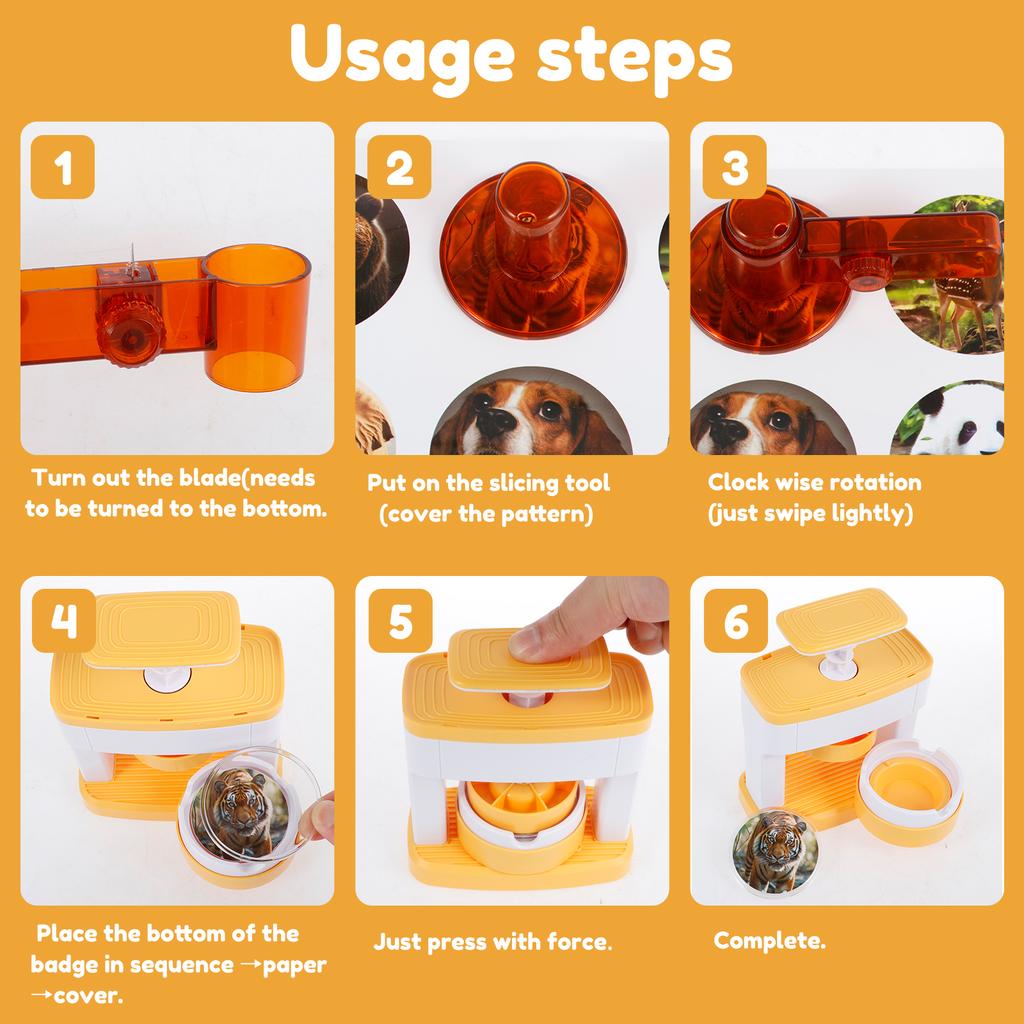 Máquina de Fazer Crachás 48 peças 55mm DIY Máquina de Prensa para Fazer Pins Kit Perfurador de Crachás Máquina de Prensa para Pins Presentes Artesanais para Crianças