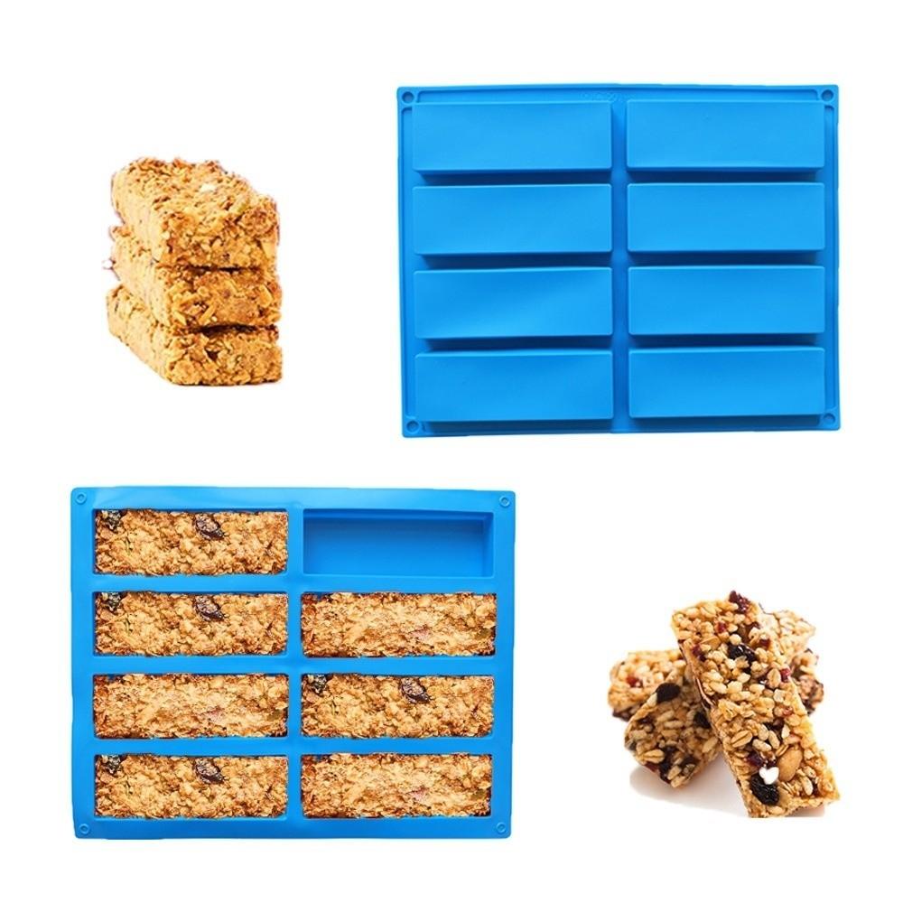Rectangle Silicone Candy Mold DIY Silicone Ice Cube Tray Granola Bar Pan  for Baking Energy Bars