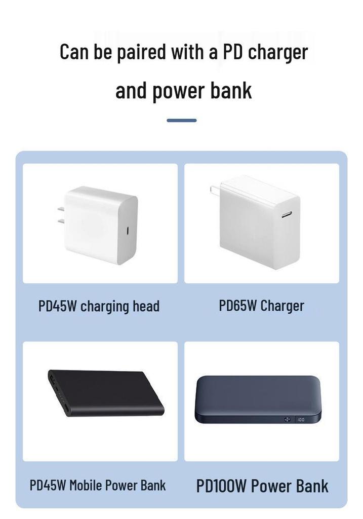 Type-C To DC5525 Power Cable, 20V 100W Fast Charging PD Trigger Cable