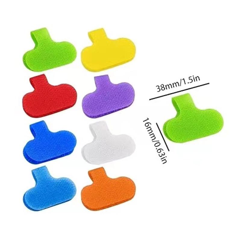 

Writable Oval Cable Labels with Nylon Hook and Loop for IT Cable Organization
