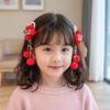 Cute Chinese Style Red Barrettes Hanfu Headwear Ancient Style Hair Clip  Girls