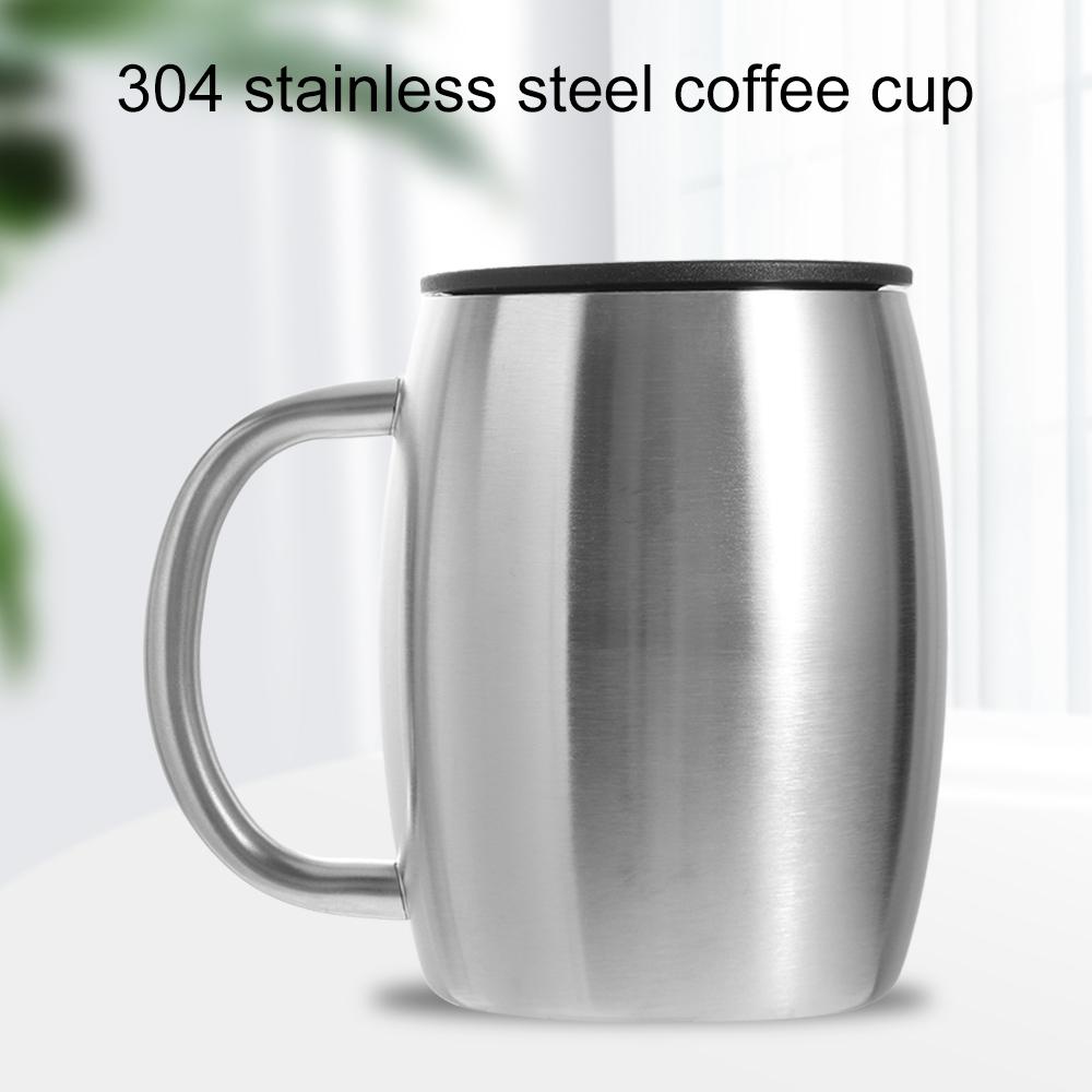 Double Wall Stainless Steel Beer Mug Portable Office Water Mugs Drinkware Coffee Cup  Home
