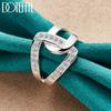 925 Sterling Silver AAA Zircon Ring Fashion Wedding Jewelry