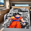 1 vnt. „Dragon Ball Super“ spausdinta flanelinė antklodė, aukštos kokybės, visų sezonų, namų dekoras, šiluma ir komfortas, puikiai tinka Kalėdų dovanoms