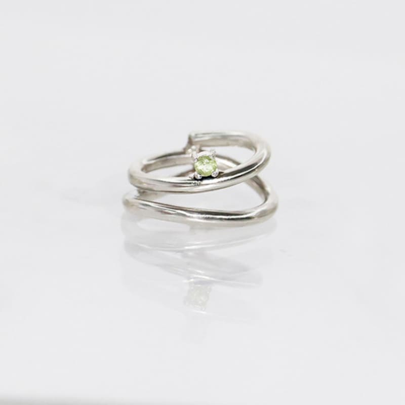 BRILLPIECE Twin stone nail ring