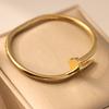 European and American Buckle Women's High-end Jewelry Jewelry Color Nail Titanium Steel Bracelet