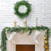 150cm/180cm/270cm Christmas Pine Garland Artificial Faux Pine Christmas Greenery Seasonal Decor Outdoor Christmas Decorations