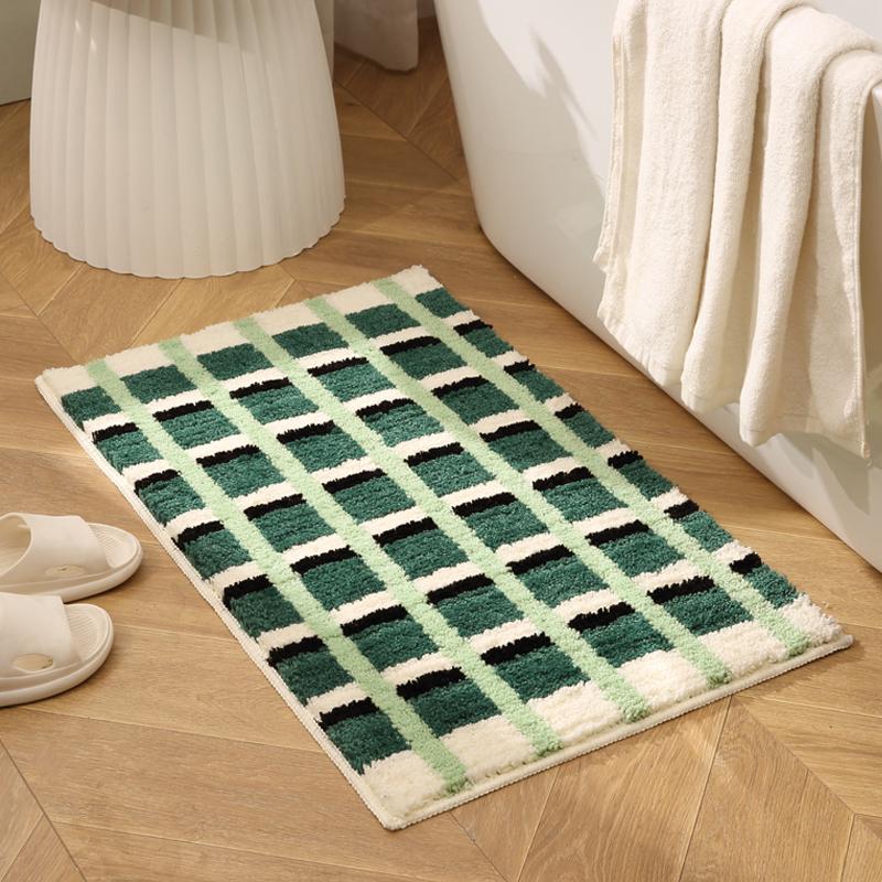 Floor Mat Bathroom Door Absorbent Quick Drying Foot Mat Toilet Bathroom Bathroom Carpet Bedroom Dopamine Imitation Cashmere Mat