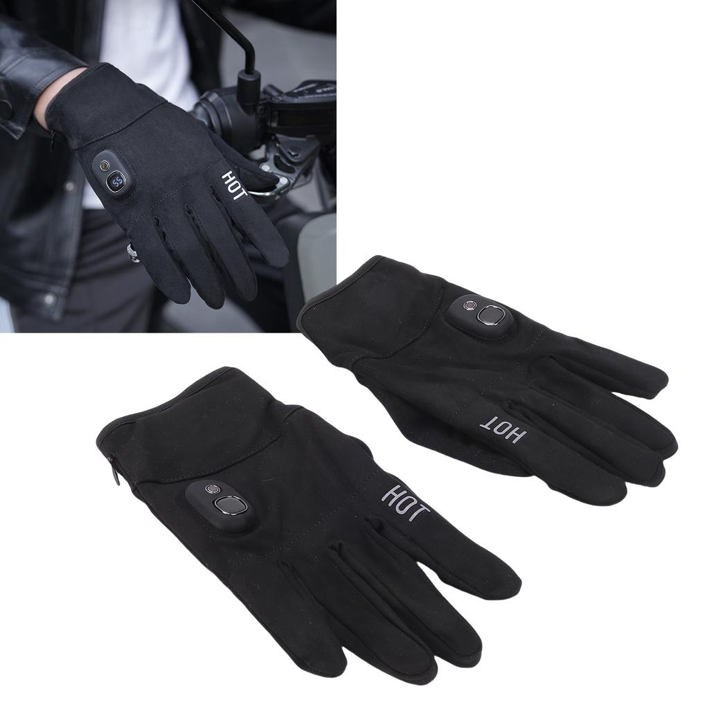 Electric Heated Winter Gloves USB Charging Heated Riding Motorcycle Gloves for Outdoors Cycling