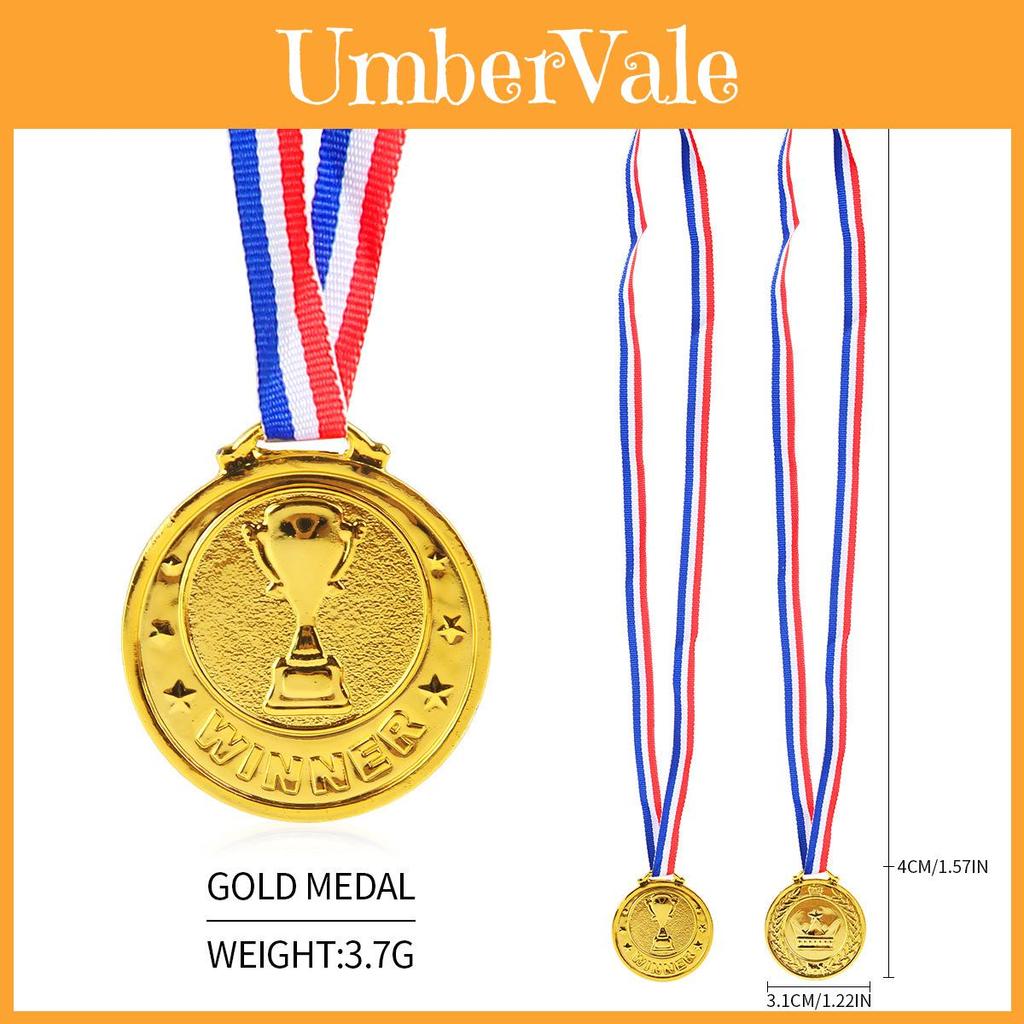 Children Plastic Gold Silver And Bronze Medal With Hanging Ropes For Sports Events And Party Gifts