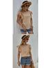 European & American Women's Casual Summer Round Neck Ruffle Batwing Short Sleeve Top