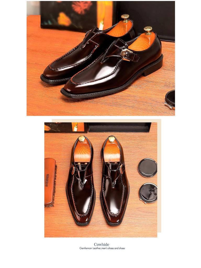 Pánské mokasíny VIP z pravé kůže, černé, nazouvací - Obchodní formální a ležérní obuv